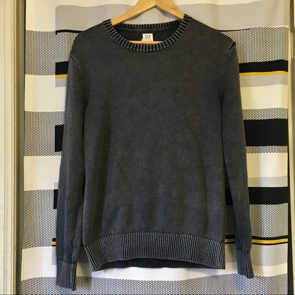 GAP Cotton Pullover Crewneck Sweater - Grey (M) - Picture 2 of 6